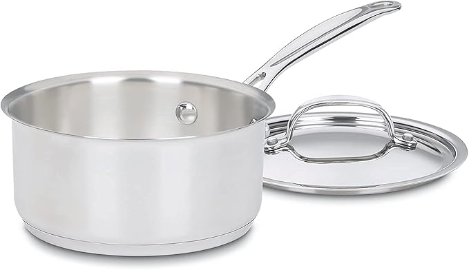 Cuisinart 4-Piece Cookware Set 12 Quarts Chef's Classic Stainless Steel Pasta/Steamer 77-412P1 &amp 1.5 Quart Saucepan w/Cover Chef's Classic Stainless Steel Cookware Collection 719-16