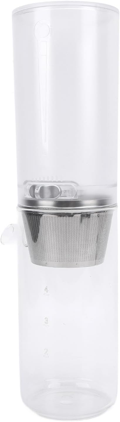 Jiawu Cold Brew Maker Adjustable Water 400ml Cold Drip Coffee Maker Iced Coffee with Stainless Steel Filter for Home Office Travel