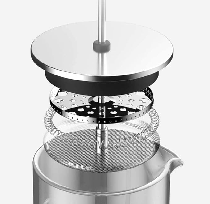 Press Coffee Maker Coffee Press CaffettiereCoffee Maker Coffee Maker Small 1000 ml Camping Coffee Press Heat Cold Coffee Brewer- Easy to Clean