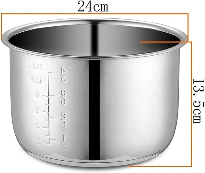 5L Electric Pressure Cooker Liner Inner Bowls Multicooker Bowl Stainless Steel Tank Cooking Soup Porridge