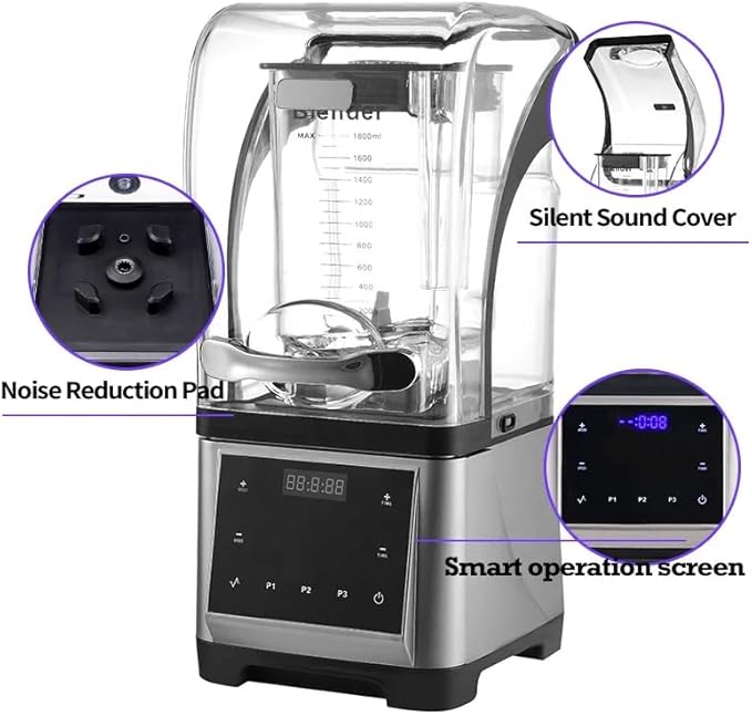 Heavy-Duty 1800W professional Blender Mixer Multi-speed and function Juicer Food Processor &amp Smoothie Maker with Leak-Proof 1.8 litters Jar Stainless-Steel Blades Touch Control Long life