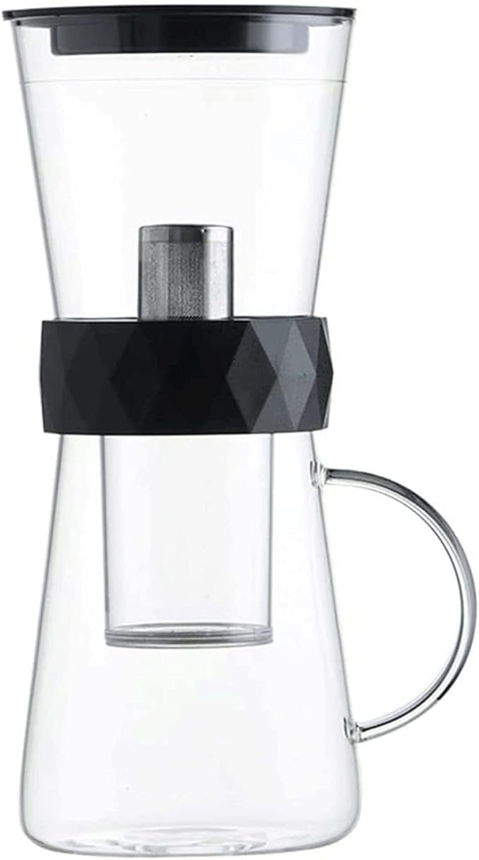 Habiba Iced Drip Coffee Maker Modern Cold Brew Coffee Maker 600ML/20.29oz Siphon Coffee Maker with Adjustable Water Flow Iced Coffee Maker for Home Office Reusable