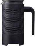 French Press Coffee Maker Large Glass Filter System Café Carafe Teapot plus Stainless Coffee Spoon Cleaner Brush for Hot Cold Brew(Black)