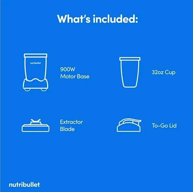NutriBullet Pro 900W Personal Blender Single Serve 32 oz Cup Matte Linen