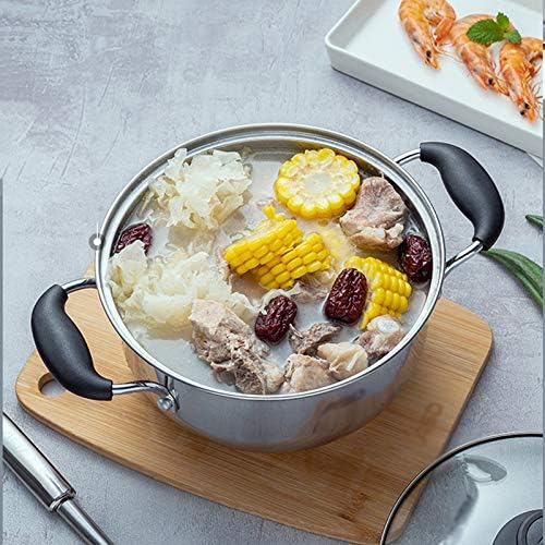 2Pcs Cookware Set Non-Stick Cookware Frying Pan Cooking Pot &amp Pan Saucepan with Glass Lid