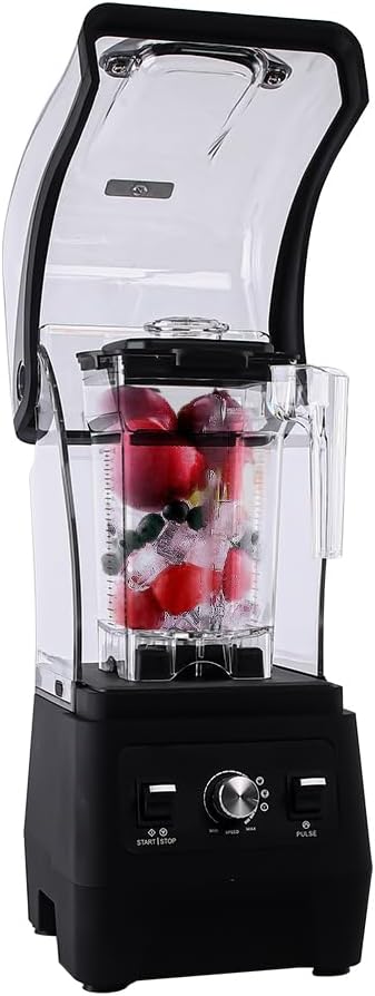 Professional Commercial Quiet Blender with Shield Quiet Sound Enclosure for Shakes and Smoothies