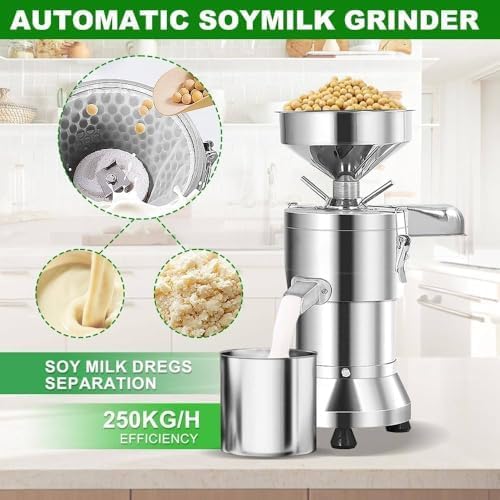 Commercial Soy Milk Maker with Slag Separation | Electric Fresh Grinding Machine | Stainless Steel for Home &amp Commercial Use