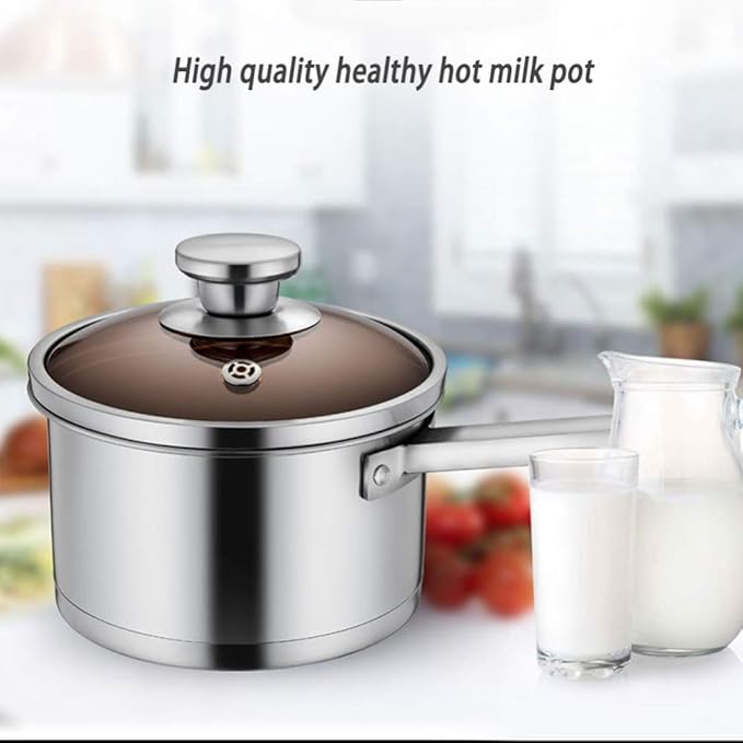 Frying Pan And Saucepan Set With Lids Stay Cool HandlesStainless Steel Pan Set 3 PieceSuitable For A Variety Of Stoves Including Induction Cookers Cookware Set