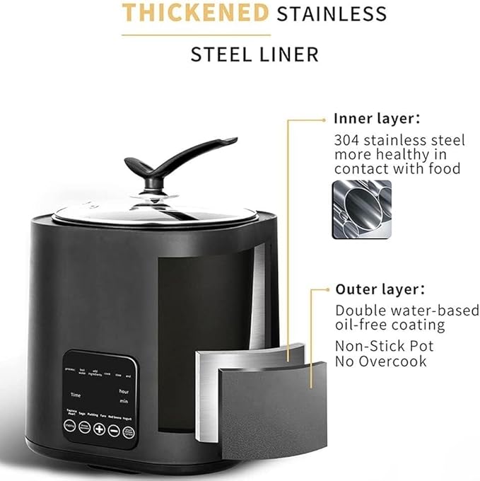 Commercial Tapioca Milk Tea Boba Pot Cooker Fully Automatic Pearl Pot 9L 1300W Milk Tea Pearl Maker Tapioca Boba Pearl Rice Pot Cooker with Touch Screen for Milk Tea Shop