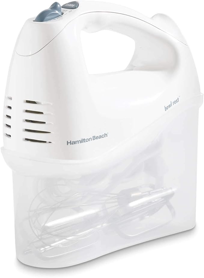 Hamilton Beach Digital Programmable Rice Cooker &amp Food Steamer 14 Cups Cooked (7 Uncooked) &amp 6-Speed Electric Hand Mixer with Whisk Traditional Beaters Snap-On Storage Case Wh