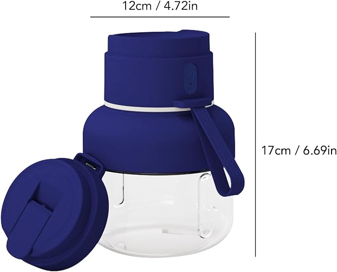 Sanpyl Portable Blender 850ml Cordless Electric Juicer Cup with 12 Leaf Stainless Steel Cutter USB Rechargeable for Picnic Sports Travel Office Kitchen Gym