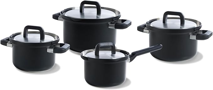 BK Flow Cool Black stainless steel pan set 4-piece (1011764)