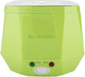 Electric Rice Cooker for Car Portable Food Steamer 12V 100W 1.3L for Home and Travel (Green)