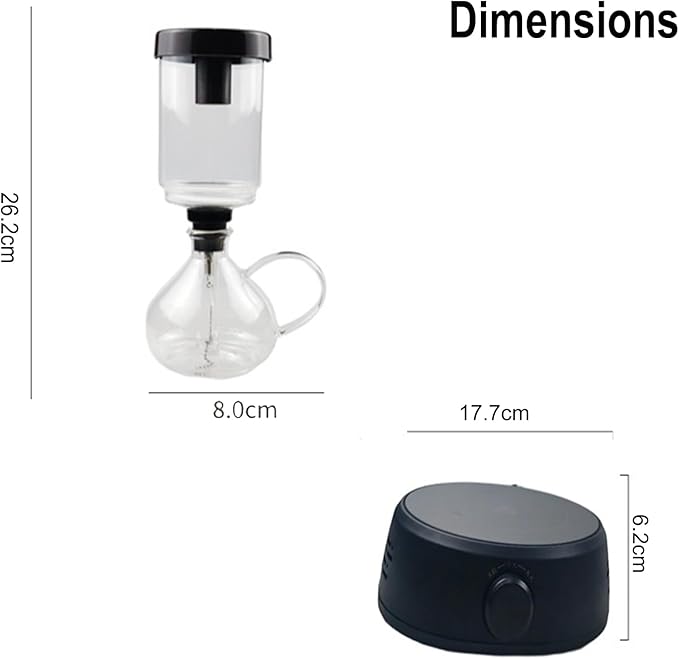 Electric Siphon Coffee Maker Coffee Brewer Extraction Machine with 2 Gears Adjustable Push-button Switch &amp Capacity 3500 ml Siphon Pot for Home Camping &amp Travel