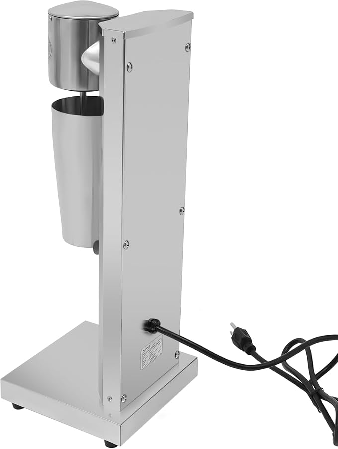 Milkshake Maker Machine Electric Milkshake Blender Maker Commercial Stainless Steel Milk Shaking Machine Single Head Milk Shaker with Two Types of Cups Electric Drink Mixer(Style 3)