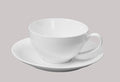Bone China Coupe Shape Elegance White Royal Cappuccino Cup 13oz &amp Saucer Set Case of 6 Sets