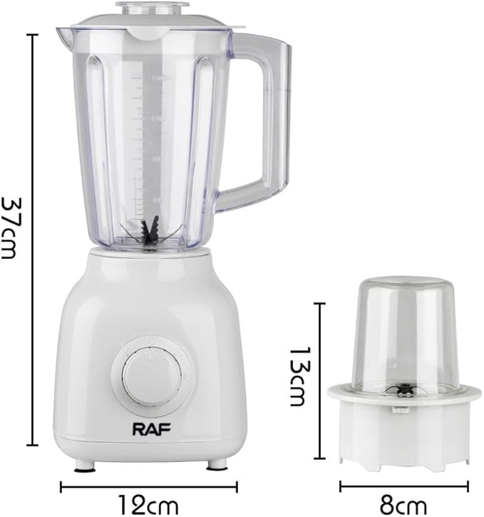 Plastic Fruit Mixer Blender Black Household Semi-Automatic with Grinder Attachment