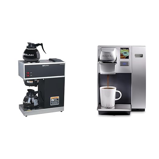 BUNN 12-Cup Pourover Coffee Brewer Bundle with Keurig K155 Single Cup Pod Coffee Maker