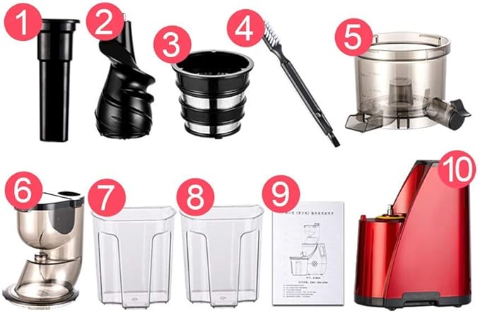 JuicerSmoothie Blender 80Mm Wide Caliber Separation Multifunctional Single Serve Blender with Food Chopper Ice Cream Making 150W Low Noise No Filter