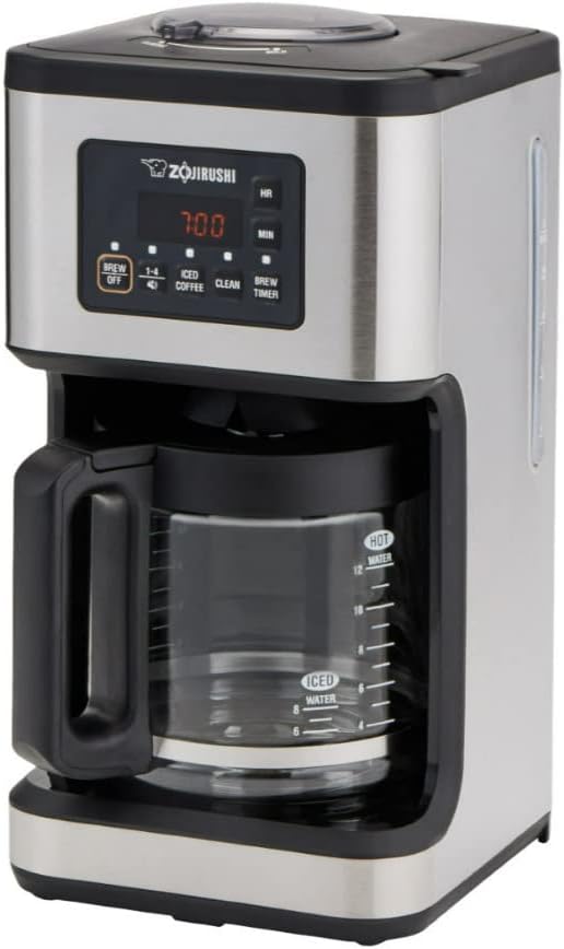 Zojirushi EC-ESC120 Coffee Maker Dome Brew Programmable StainlessSteel and Black