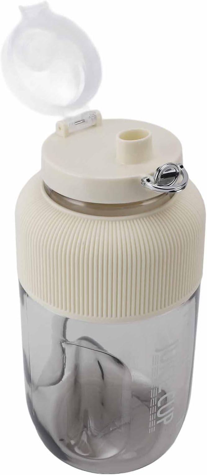 Electronic Juicer Cup 1.2L Capacity Fashion PP Electric Juicer Blender Multi Function 75W Power with Straws for Dinner (White)