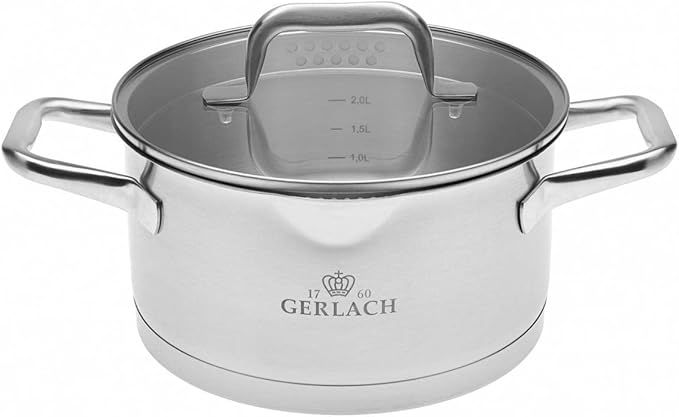 Gerlach Model Stainless Steel Saucepan Set Induction Cooking Set Set of 5