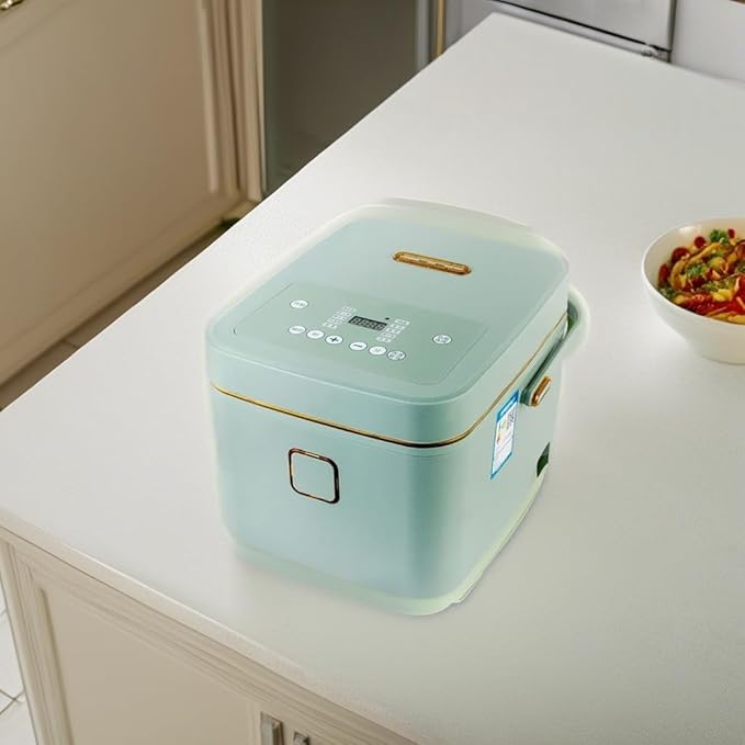 Home 3L Multifunctional Rice Cooker - 550W Touch Panel Pressure Cooker Smart CookwareGreen