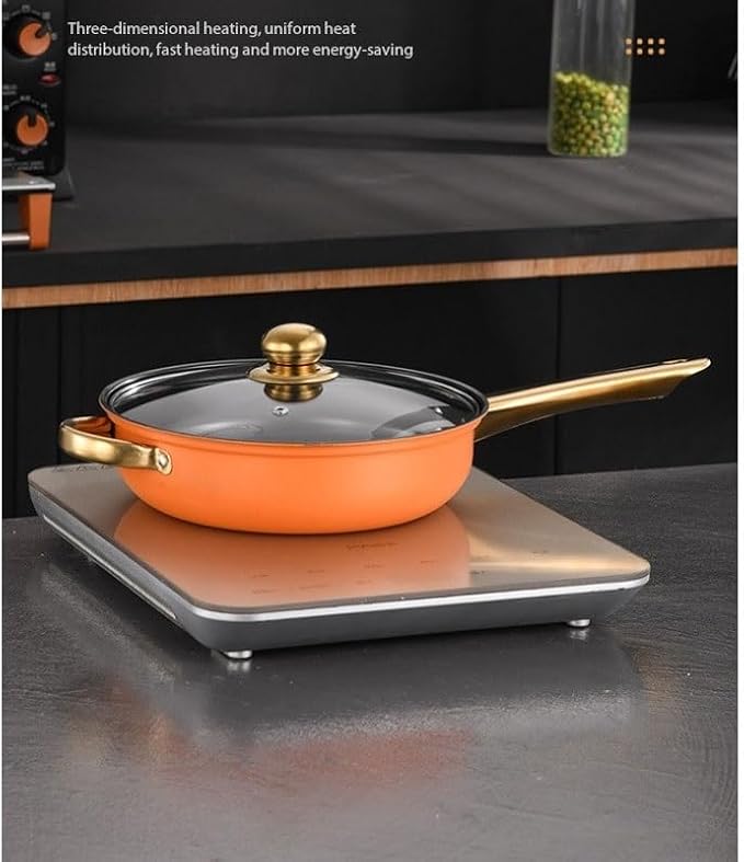 Stainless Steel Flat Bottomed Pan Non Stick Frying Set Soup Pot 12 Piece Household