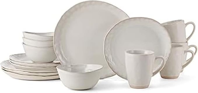 Mikasa Cora 16 Piece Dinnerware Set Service For 4 Cream
