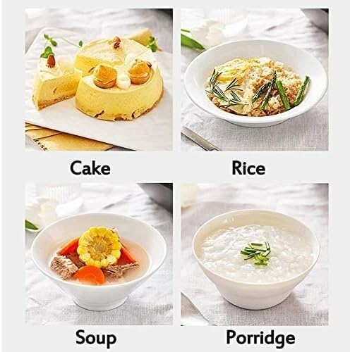 Rice Cooker 1.5L Electric Rice Cooker Mini 2 Layers Food Steamer Multifunction Meal Cooking Pot Fast Heating Lunch Box 24H Appointment(A)