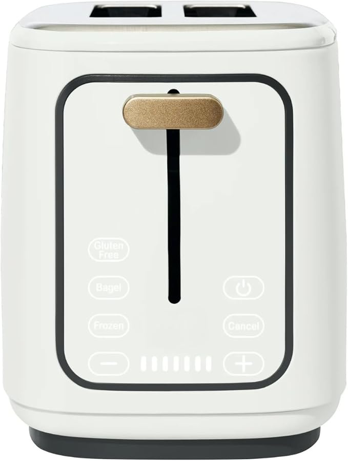 2 Slice Toaster Touch-Activated Display Extra Wide Slots Bagel Function Stainless Steel Kitchen