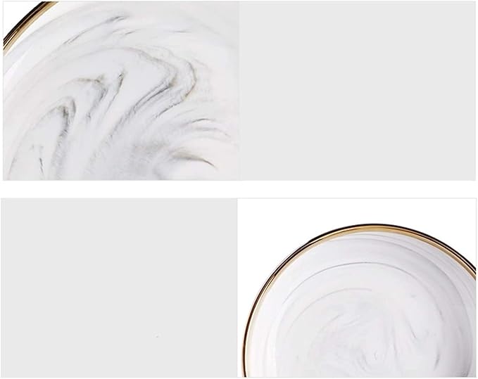 Elegant Dinnerware Set Dinner Plates Bowls Set Ceramics Dinnerware Set European Style Marble Dishes And Plates Porcelain Cake Dish Pastry Fruit Tray Ceramic Tableware Ste2 People