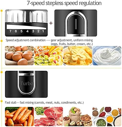 800W Hand Immersion Blender 4-in-1 Hand Blender with 7-Speed + Turbo 304 Stainless Steel Stick Blender Mixing Cup Food Chopper Whisk Attachment for Smoothies Puree Baby Food BPA-Free