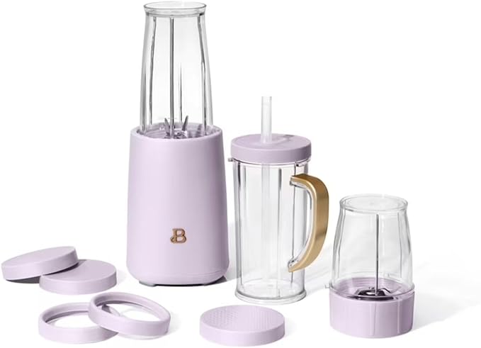 Personal Blender 240W with 12-Piece Set Portable Smoothie Maker with Travel Cups for Protein Shakes Juices and Smoothies (Lavender)
