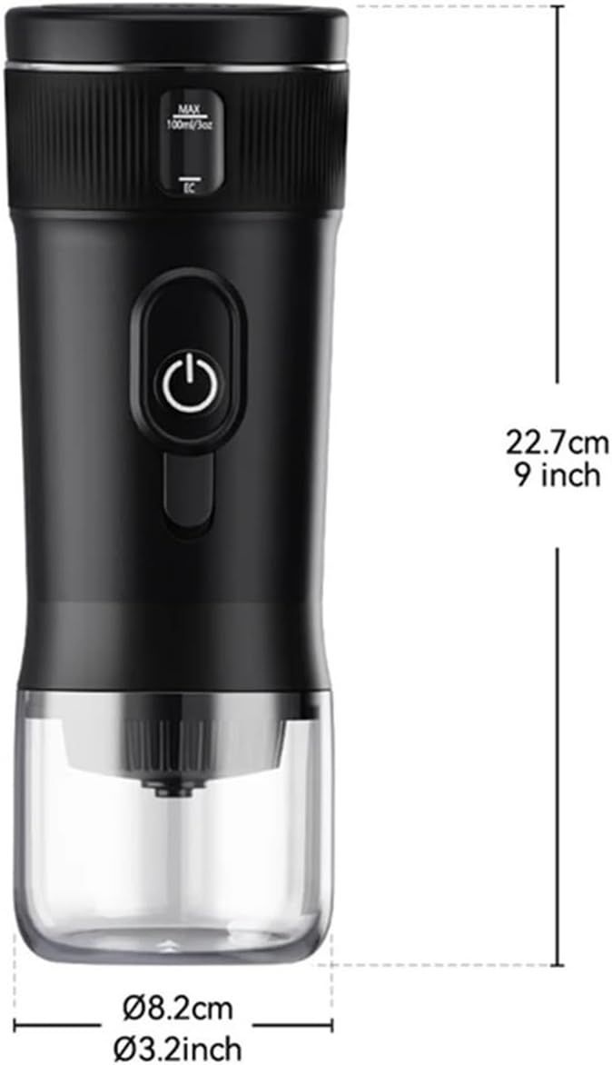 Portable Coffee Maker Small Espresso Machine DC12V Travel Coffee Maker for Car Outdoors Camping Backpacker Lightweight