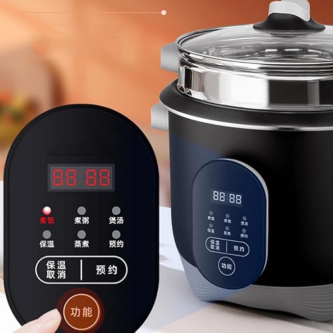 Rice Cooker with Steamer Non-Stick Inner Pot Intelligent Insulation Make Rice &amp Steam Healthy Food &amp Vegetables(4L) ()