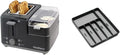 West Bend 78500 Breakfast Station Wide Slot Toaster 2-Slice Black &amp Madesmart Classic Large Silverware Tray - Granite |CLASSIC COLLECTION | 6-Compartments| Kitchen Drawer Organizer