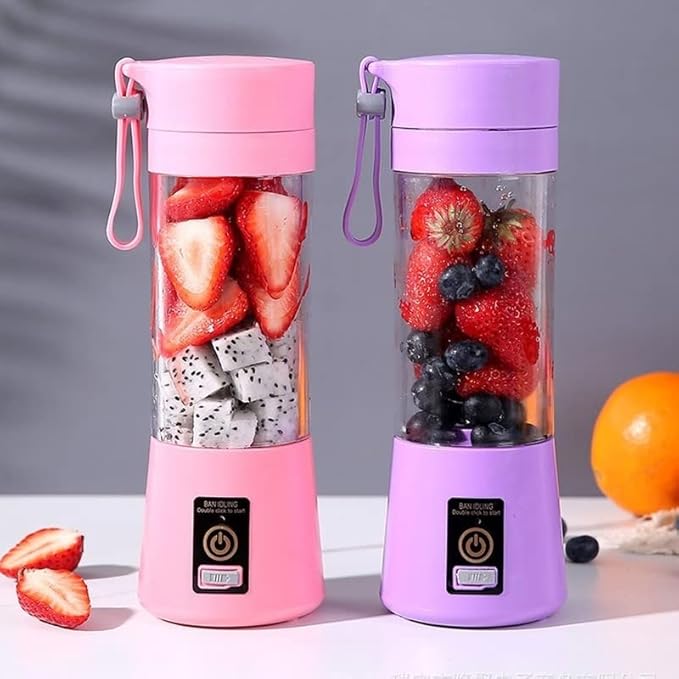 Portable Electric Juicer Fruit Milkshake Mixer Juicer Cup Rechargeable USB Multifunction Automatic Small Electric Juicer/415 (Color : Purple) (Green)