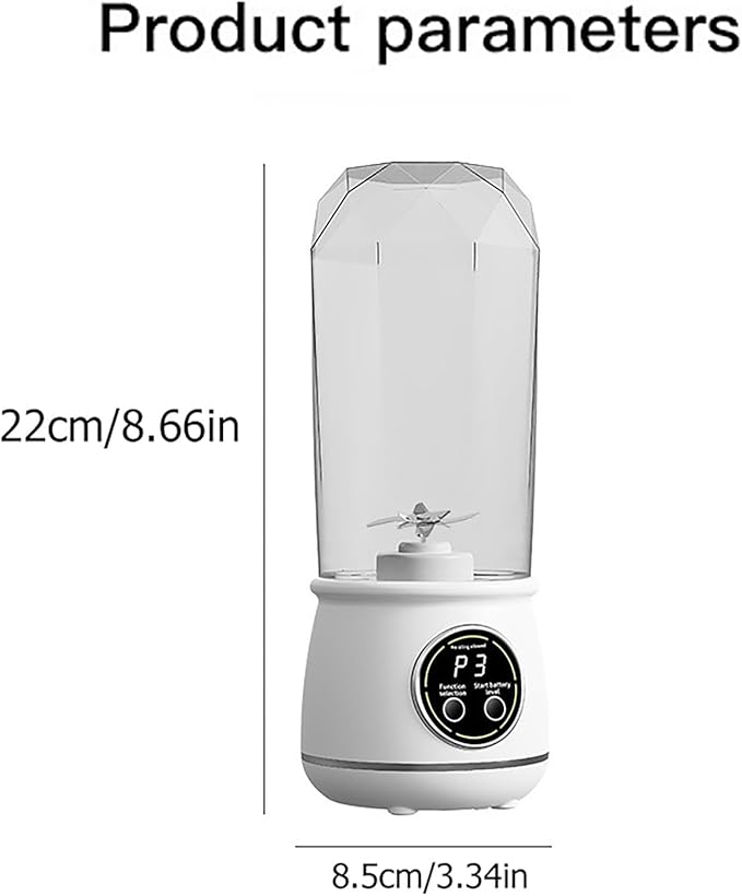 Portable Juicer Cup 550ML – Mini Smoothie Blender with Drinking Lid for Direct Drinking Ice Crushing Fruits small portable blender(Purple)