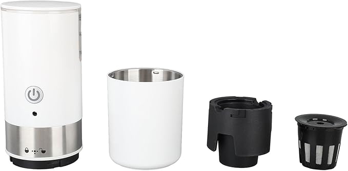 Yosoo Portable Ground Coffee MachinePortable Electric Machine Self Heating 20 Bar Mini Coffee Maker With Ground Coffee &amp NS Capsule for Camping Travel RV Hiking Office