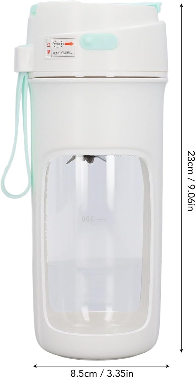 500ml Portable Blender Cup Travel Blender Cup Miniature Juicer Cup Automatic USB Rechargeable Blender Cup with Straw for Shakes Smoothies Juice