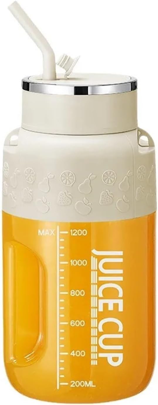Fit for 1200ml Portable Electric Fruit Juicer with 14 Blades - USB Rechargeable Sports Bottle Mixer for Shakes and Smoothies(B)