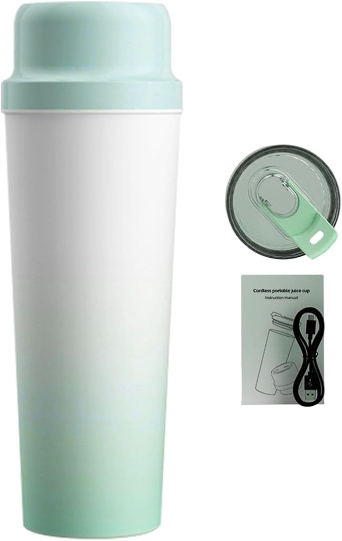 Portable Blender 650ML USB Rechargeable Travel Blender with 21000 RPM Motor Stainless Steel Inner Keep Cold or Hot Cordless Juicer Cup for Shakes Smoothies Gym Office Home
