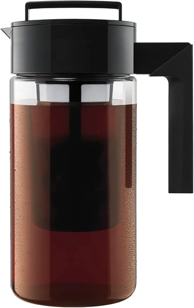 Takeya Deluxe Cold Brew Coffee Maker Bundle with 2 Quart and 1 Quart Black Pitchers