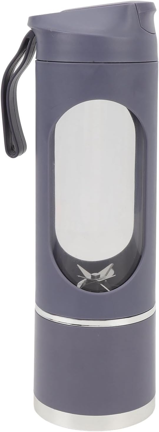 Portable Rechargeable Blender 450ml USB Cup for Home Travel Gym Use with Built-inGray