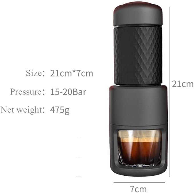 Coffee Machine Portable Coffee MakerManual Espresso Coffee Machine Compatible with Ground Coffee Nespresso Capsule