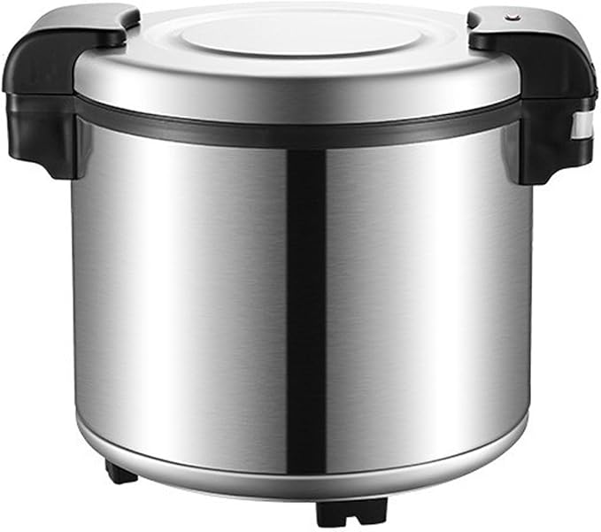 Commercial Rice Warmer(Not Rice Cooker)Constant Temperature 65°CNon-Stick Inner Pot Electric Rice WarmerCommercial 23L Electric Thermal Insulation Pot100W 110V(Color:Stainless Steel Style)