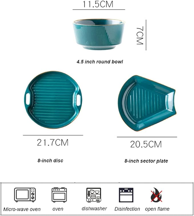 17 Pcs Bone China Dinner Sets Patchwork Design Light Luxury Dinnerware Set Ceramic Tableware Dinner Plates Set for Family Gathering
