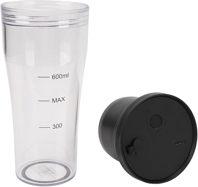 Portable Blender 20oz 600ml USB Rechargeable Blender Cup IPX8 Double Gear 6 Blades 18000rpm with 4000mAh Battery Large Capacity Blender for Shakes Juice Smoothies