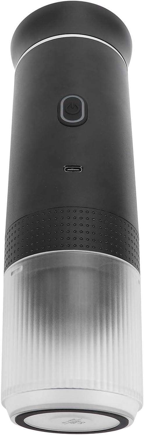 Portable Coffee Maker Rechargeable Electric Handheld Car Coffee Machine for Travel Office Home One Operation 2500mAh Battery Includes USB Cable (Black)